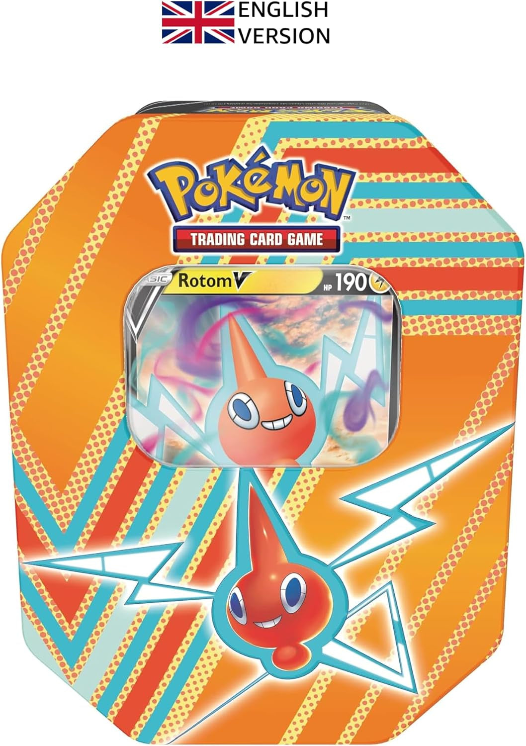 Pokémon Hidden Potential Tin – Rotom V (1 Foil Card & 4 Booster Packs)