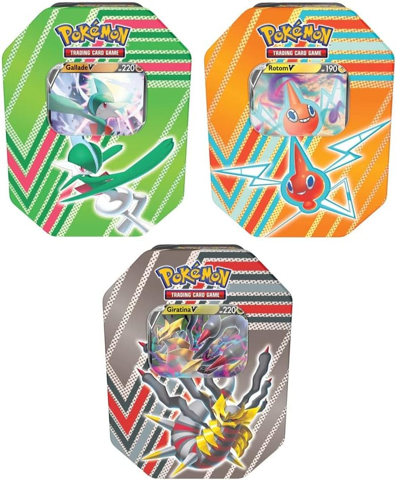 Pokémon Hidden Potential Tin – Rotom V (1 Foil Card & 4 Booster Packs)