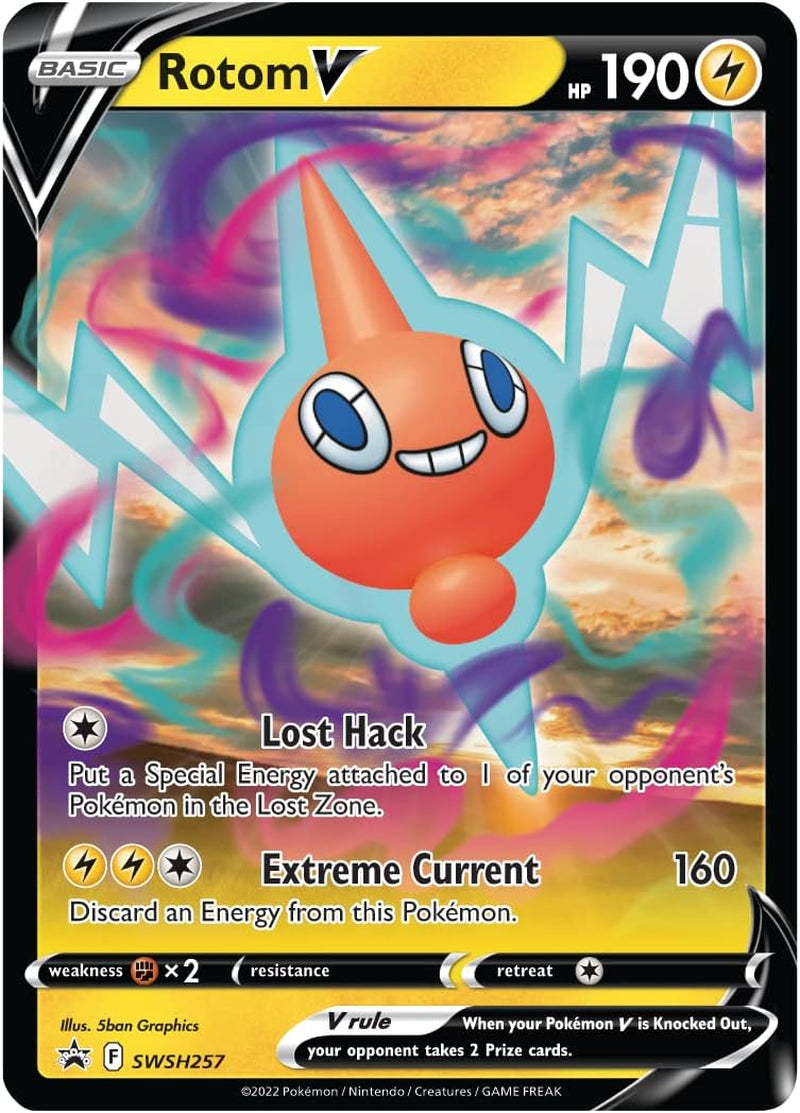 Pokémon Hidden Potential Tin – Rotom V (1 Foil Card & 4 Booster Packs)
